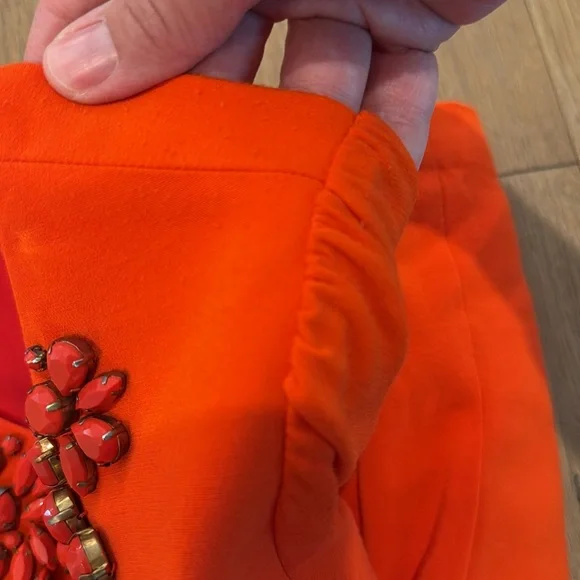 Kate Spade Orange Floral Jewel Embellished Top - 2 - Picture 7 of 7